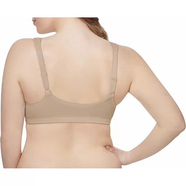 Just My Size Womens Easy On Front Close Wirefree Bra MJ1107Nude