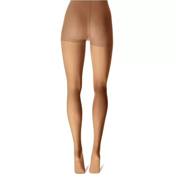 Leggs Womens Energy 3 Pack Control Top Sheer Toe Panty Hose3 Gold Beige 3pack