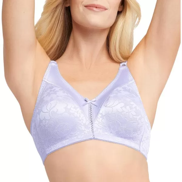 Bali Double Support Wireless Bra Lace Bra with StayinPlace Straps FullCoverage Wirefree Bra Tagless for Everyday WearMisty Lilac