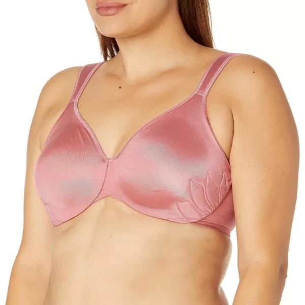 Bali Live It Up Underwire Bra Seamless Shapewear Bra with Cushioned Straps FullCoverage TShirt Bra for Everyday WearMauve Glow