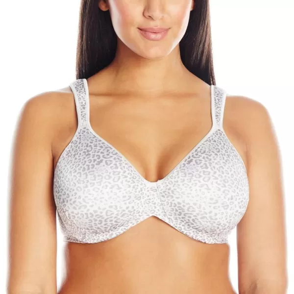 Bali Live It Up Underwire Bra Seamless Shapewear Bra with Cushioned Straps FullCoverage TShirt Bra for Everyday WearSnow Leopard