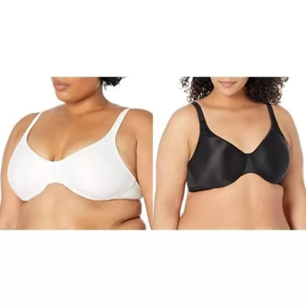 Bali Passion For Comfort Minimizer Underwire Bra2 BlackWhite