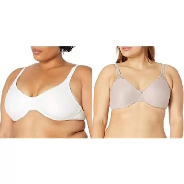 Bali Passion For Comfort Minimizer Underwire Bra2 WhiteToffee