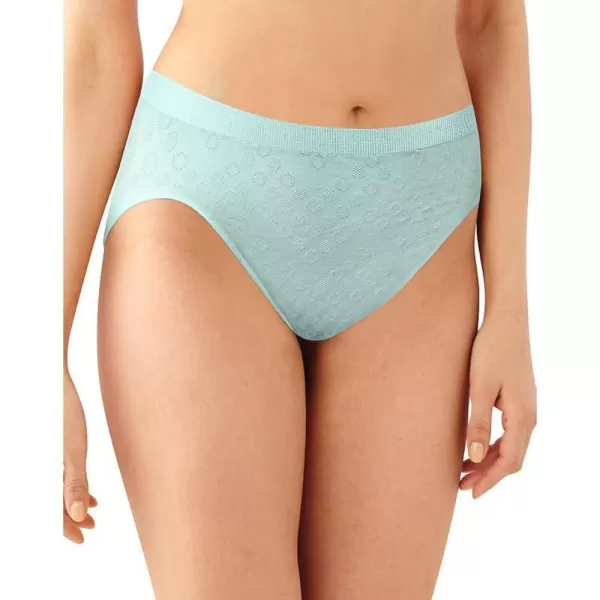 Bali Womens Comfort Revolution Seamless HiCut Panty Microfiber Stretch Underwear Full Coverage PantiesCountry Spearmint Dot