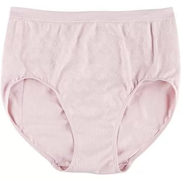 Bali Womens Comfort Revolution Seamless HiCut Panty Microfiber Stretch Underwear Full Coverage PantiesHush Pink Dot