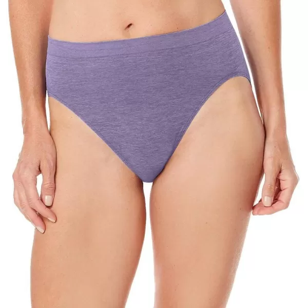 Bali Womens Comfort Revolution Seamless HiCut Panty Microfiber Stretch Underwear Full Coverage PantiesPurple Shade