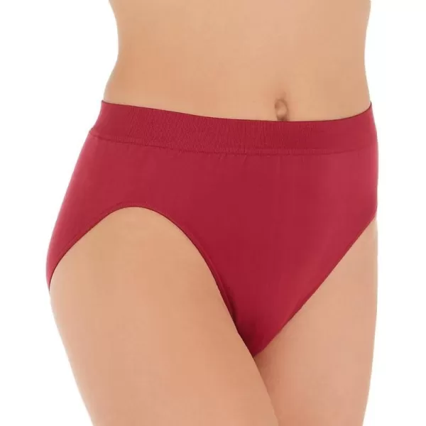 Bali Womens Comfort Revolution Seamless HiCut Panty Microfiber Stretch Underwear Full Coverage PantiesSpice Market Red