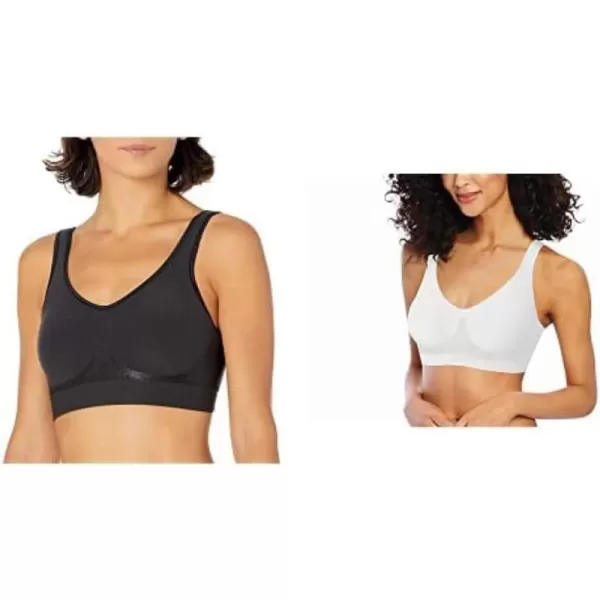 Bali Womens Comfort Revolution Shaping Wirefree Bra2 BlackWhite