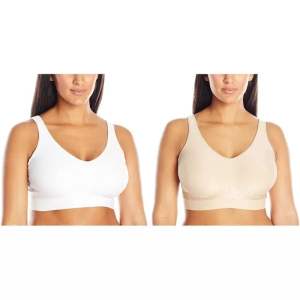 Bali Womens Comfort Revolution Shaping Wirefree Bra2 WhiteNude