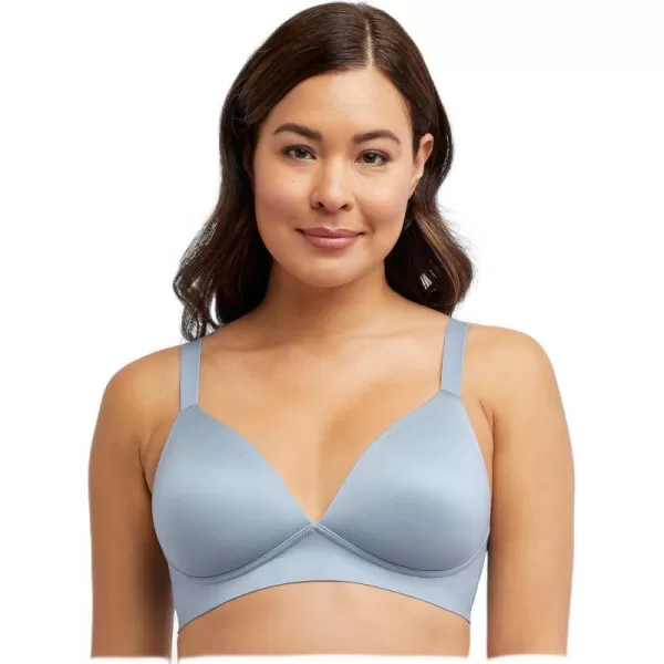 Bali Womens Comfort Revolution Soft Touch Perfect TShirt Wirefree Bra Df3460Soft Blue Grey