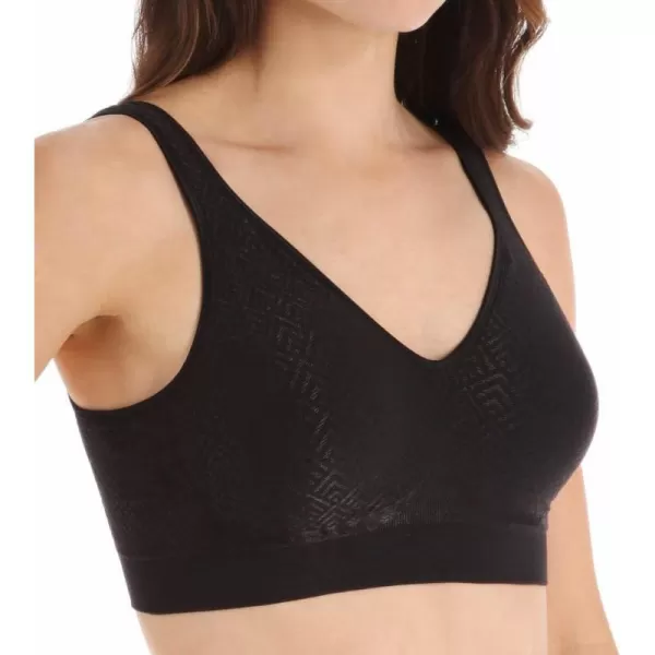 Bali Womens Comfort Revolution Wireless Bra FullCoverage TShirt Bra Retired ColorsBlack Retro