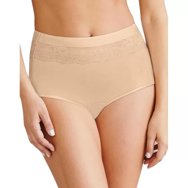 Bali Womens Light Leak Period Protection Brief Reusable Period Underwear Womens Absorbent Brief PantySoft Taupe