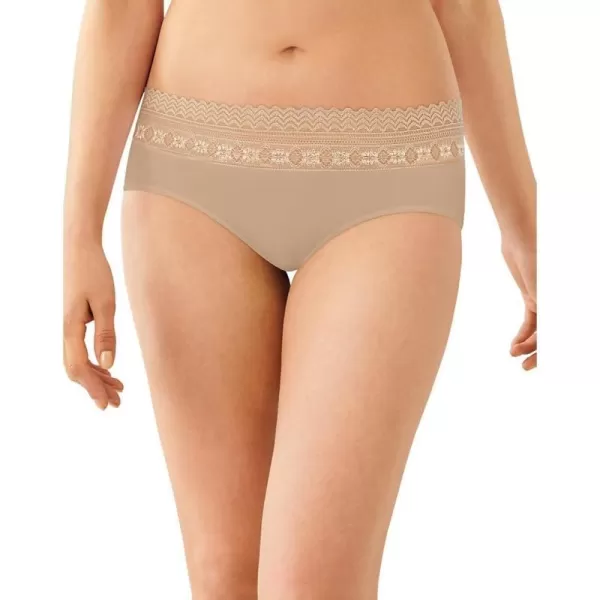 Bali Womens Microfiber Hipster1 Nude Lace