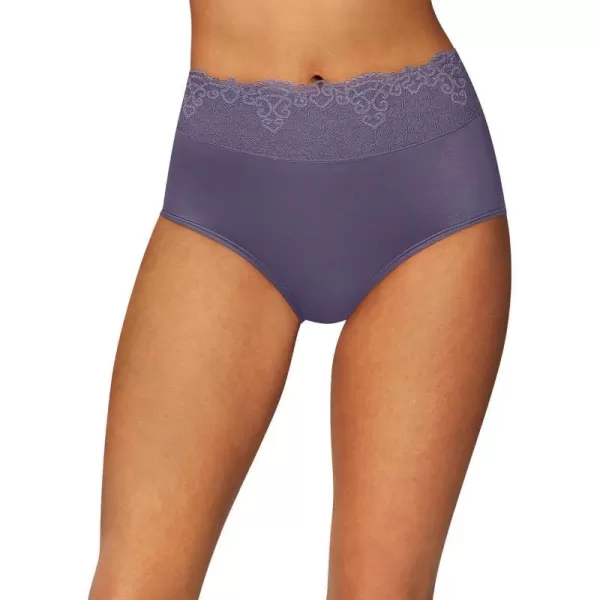 Bali Womens Passion For Comfort Brief Panties Seamless Stretch Brief UnderwearPurple Aura