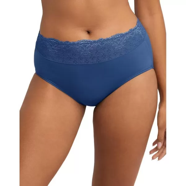 Bali Womens Passion For Comfort Brief Panties Seamless Stretch Brief UnderwearRegal Navy