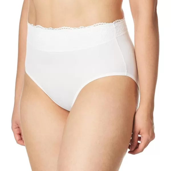 Bali Womens Passion For Comfort Brief Panties Seamless Stretch Brief UnderwearWhite