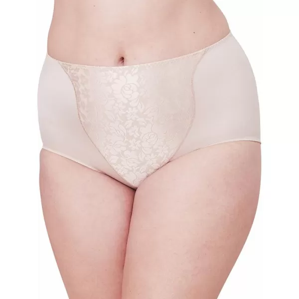 Bali Womens Shapewear Double Support Light Control Brief with Lace Fajas 2Pack DFX372Porcelain