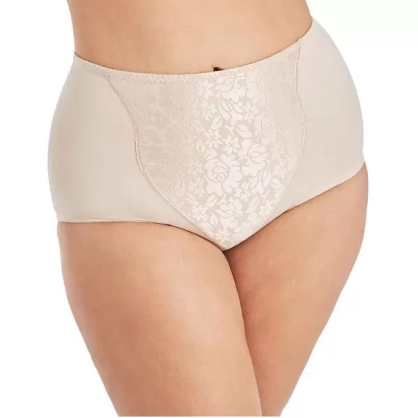 Bali Womens Shapewear Double Support Light Control Brief with Lace Fajas 2Pack DFX372Soft Taupe