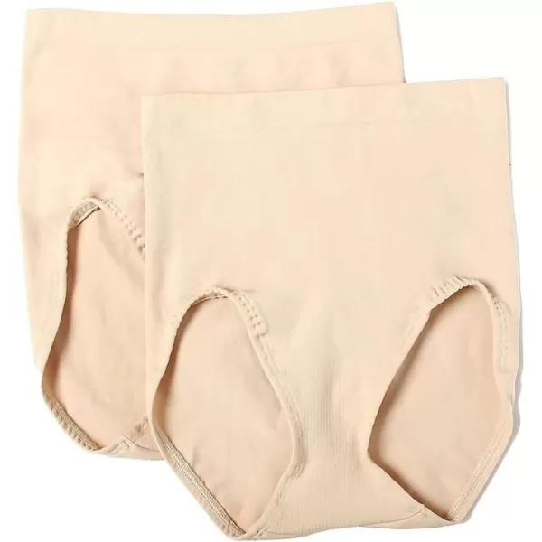 Bali Womens Shaping Ultra Firm Control Seamless Shapewear Brief Fajas 2Pack DFX204Soft Taupe