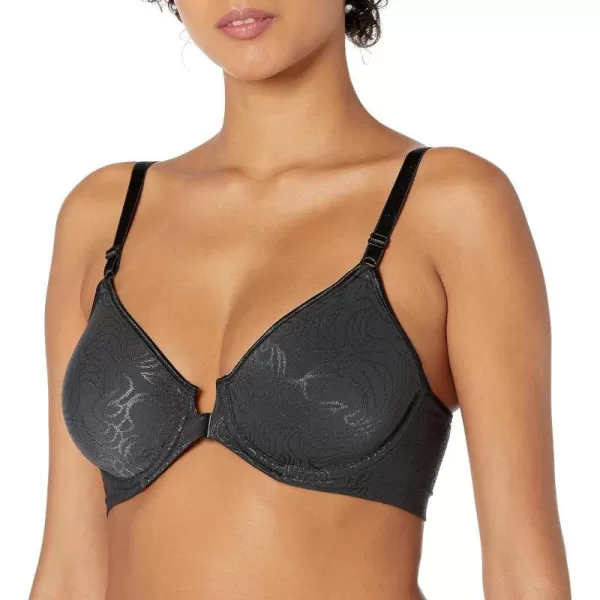 Bali Womens Underwire Shaping Bra Comfort Revolution Tshirt Bra Frontclose BraBlack