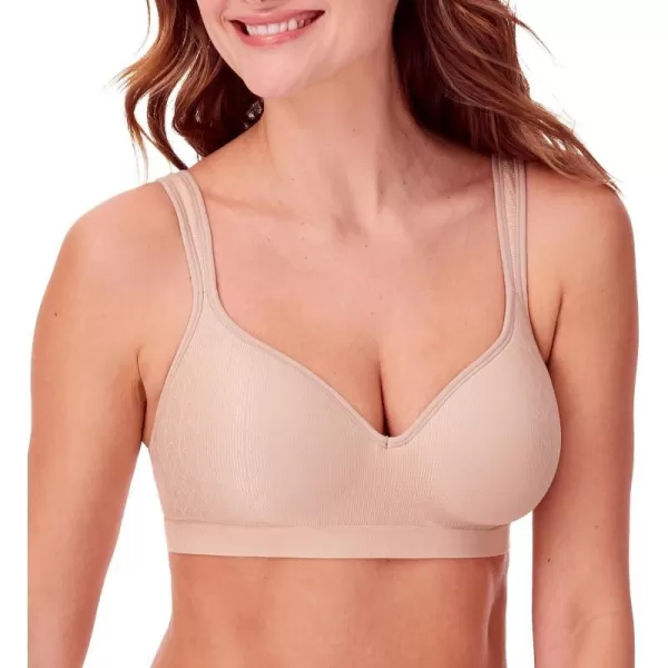 Bali womens Comfort Revolution Wireless Bra Fullcoverage Wirefree Bra Cool Comfort FabricAlmond Zag