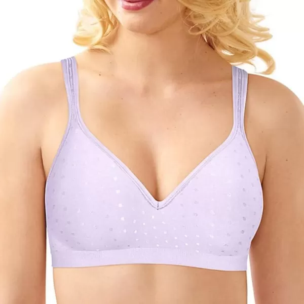 Bali womens Comfort Revolution Wireless Bra Fullcoverage Wirefree Bra Cool Comfort FabricAmethyst Quartz Dot