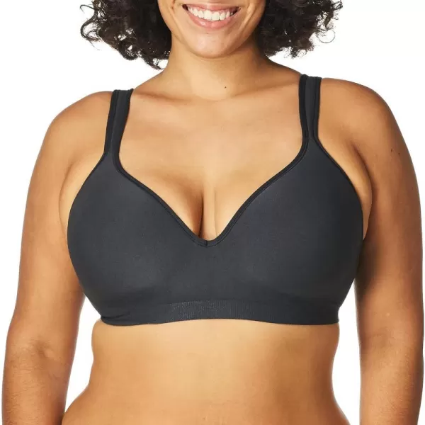 Bali womens Comfort Revolution Wireless Bra Fullcoverage Wirefree Bra Cool Comfort FabricBlack