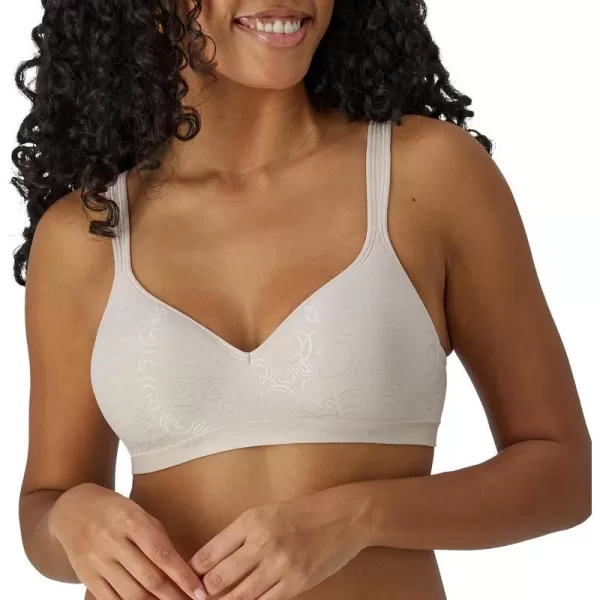 Bali womens Comfort Revolution Wireless Bra Fullcoverage Wirefree Bra Cool Comfort FabricRosewood Swirl