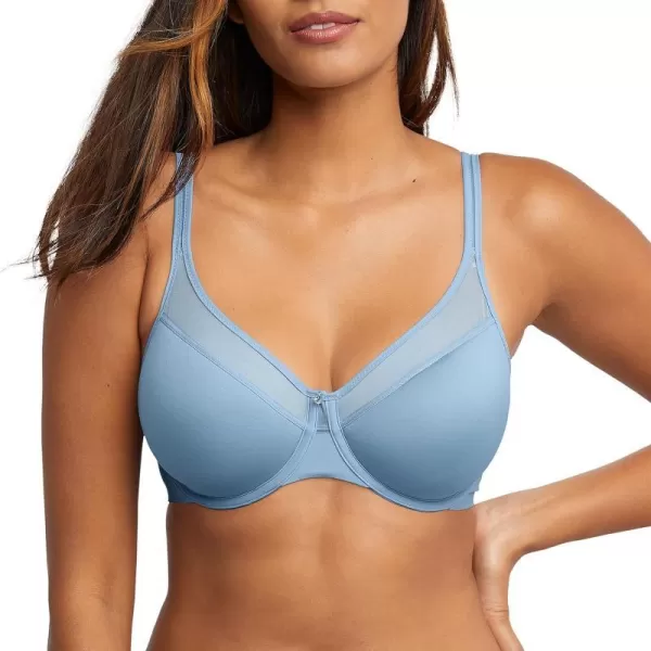 Bali womens One Smooth U Ultra Light Bra Underwire TShirt Bra Convertible Straps DF3439Blue Sky Ahead