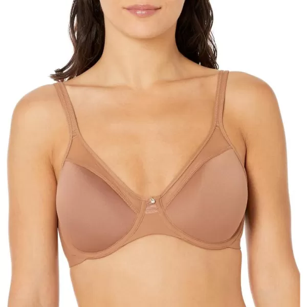 Bali womens One Smooth U Ultra Light Bra Underwire TShirt Bra Convertible Straps DF3439Cinnamon Butter