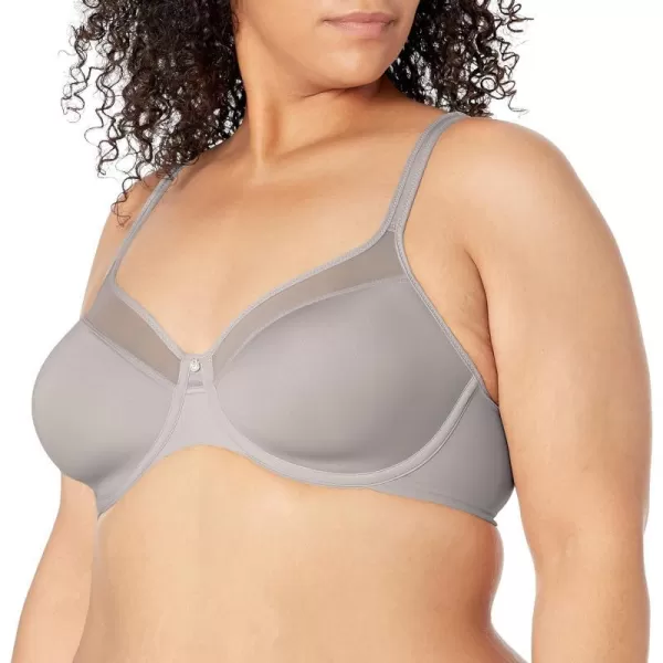 Bali womens One Smooth U Ultra Light Bra Underwire TShirt Bra Convertible Straps DF3439Crystal Grey