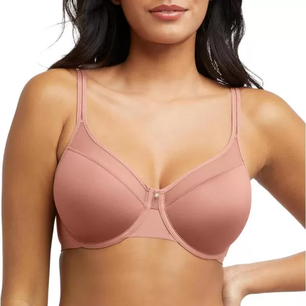 Bali womens One Smooth U Ultra Light Bra Underwire TShirt Bra Convertible Straps DF3439Enchantment Pink