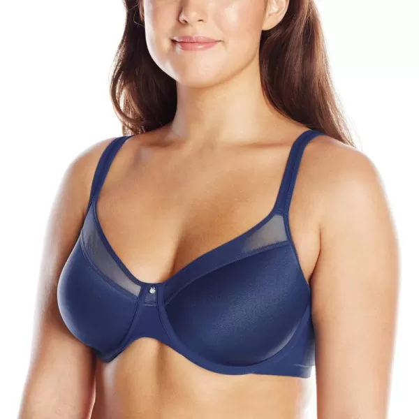 Bali womens One Smooth U Ultra Light Bra Underwire TShirt Bra Convertible Straps DF3439In the Navy