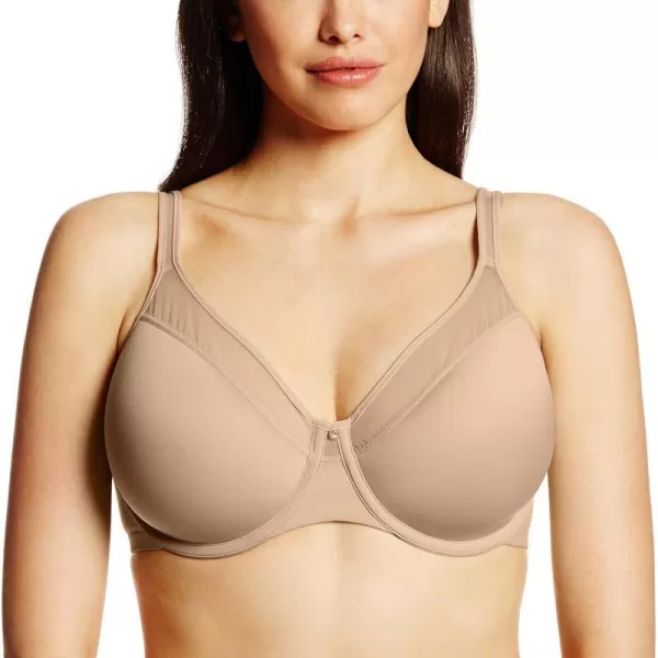 Bali womens One Smooth U Ultra Light Bra Underwire TShirt Bra Convertible Straps DF3439Sheer Latte