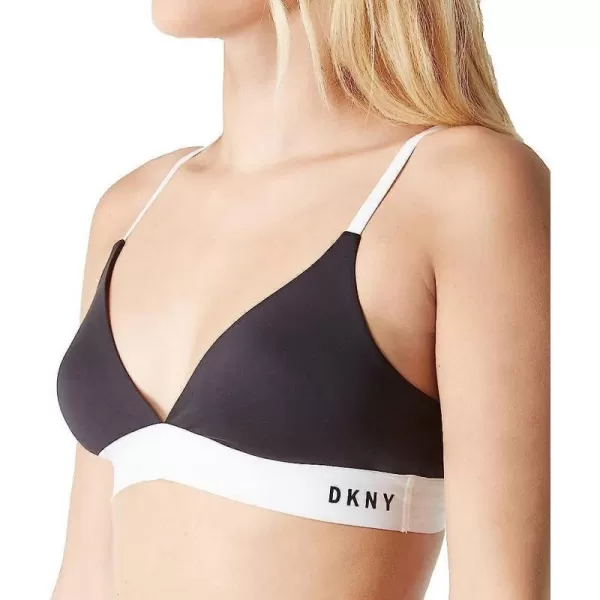 DKNY Womens Classic Cotton BraletBlackWhite