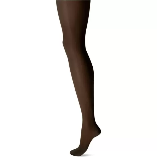 Leggs Womens Energy 3 Pack Control Top Sheer Toe Panty Hose3 Sable Black 3pack