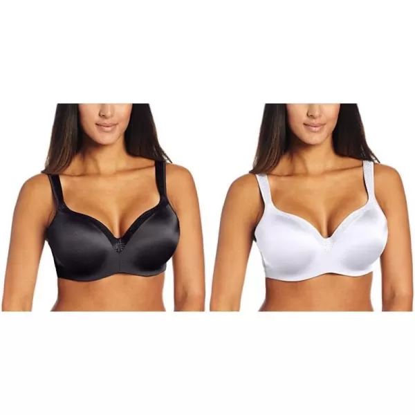 Playtex Womens One Smooth U Underwire Bra2 BlackWhite