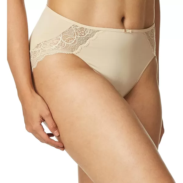 Bali Womens Lace Desire Microfiber Hi CutChampagne Shimmer