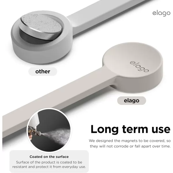 elago 3 Pack Magnetic Cable Ties Premium Silicone Cord Organizer Reusable Magnetic Cable Organizer BlackStone