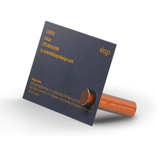 elago Aluminum Magnetic Holder for Business Cards and Photos OrangeOrange