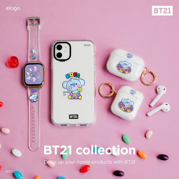 elago BT21 Band Compatible with Apple Watch Band 38mm 40mm 41mm 42mm 44mm 45mm 49mm compatible with iWatch Series Ultra2UltraSE9876SE54321 Soft Protective Strap Official MerchandiseKOYA