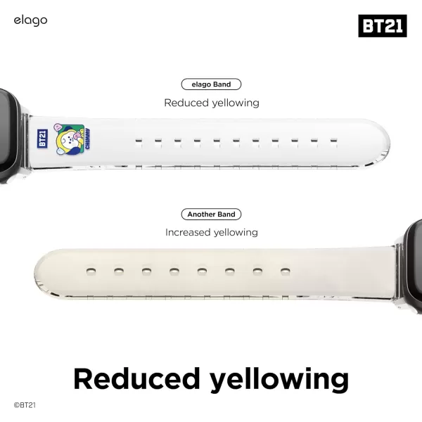 elago BT21 Band Compatible with Apple Watch Band 38mm 40mm 41mm 42mm 44mm 45mm 49mm compatible with iWatch Series Ultra2UltraSE9876SE54321 Soft Protective Strap Official MerchandiseCHIMMY