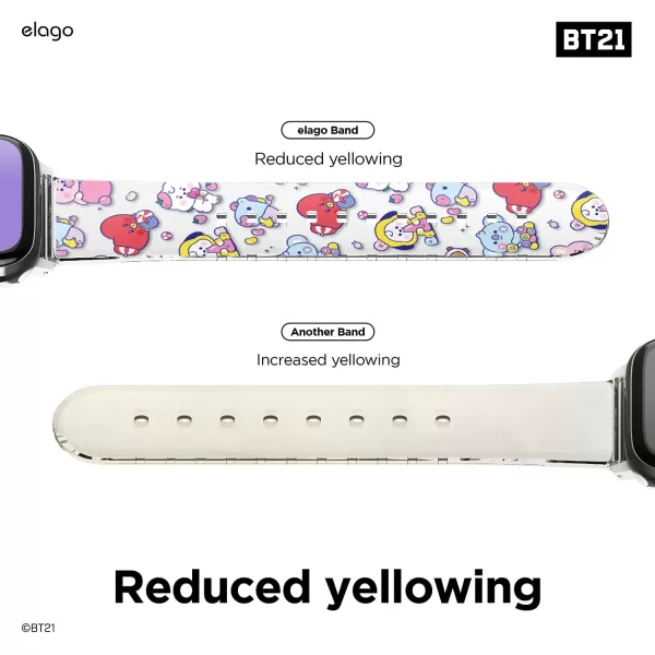 elago BT21 Band Compatible with Apple Watch Band 38mm 40mm 41mm 42mm 44mm 45mm 49mm compatible with iWatch Series Ultra2UltraSE9876SE54321 Soft Protective Strap Official Merchandise7 FLAVORS