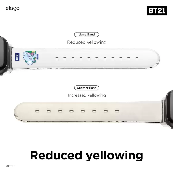 elago BT21 Band Compatible with Apple Watch Band 38mm 40mm 41mm 42mm 44mm 45mm 49mm compatible with iWatch Series Ultra2UltraSE9876SE54321 Soft Protective Strap Official MerchandiseKOYA