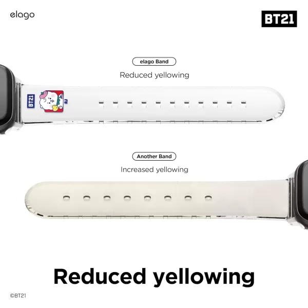 elago BT21 Band Compatible with Apple Watch Band 38mm 40mm 41mm 42mm 44mm 45mm 49mm compatible with iWatch Series Ultra2UltraSE9876SE54321 Soft Protective Strap Official MerchandiseRJ