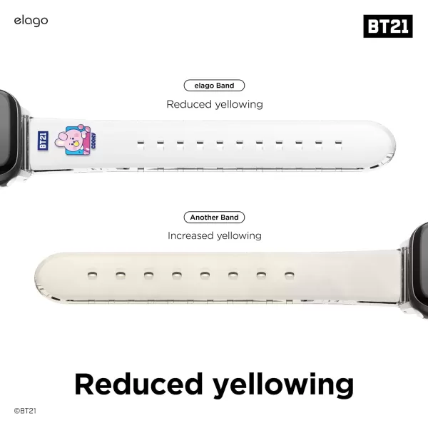 elago BT21 Band Compatible with Apple Watch Band 38mm 40mm 41mm 42mm 44mm 45mm 49mm compatible with iWatch Series Ultra2UltraSE9876SE54321 Soft Protective Strap Official MerchandiseCOOKY