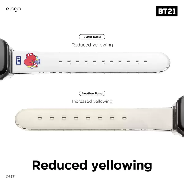 elago BT21 Band Compatible with Apple Watch Band 38mm 40mm 41mm 42mm 44mm 45mm 49mm compatible with iWatch Series Ultra2UltraSE9876SE54321 Soft Protective Strap Official MerchandiseTATA