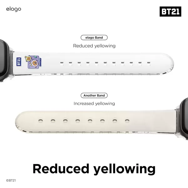 elago BT21 Band Compatible with Apple Watch Band 38mm 40mm 41mm 42mm 44mm 45mm 49mm compatible with iWatch Series Ultra2UltraSE9876SE54321 Soft Protective Strap Official MerchandiseSHOOKY