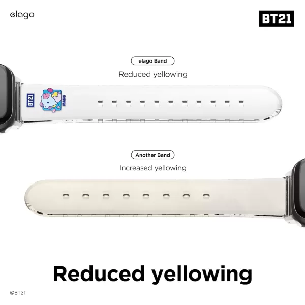 elago BT21 Band Compatible with Apple Watch Band 38mm 40mm 41mm 42mm 44mm 45mm 49mm compatible with iWatch Series Ultra2UltraSE9876SE54321 Soft Protective Strap Official MerchandiseMANG