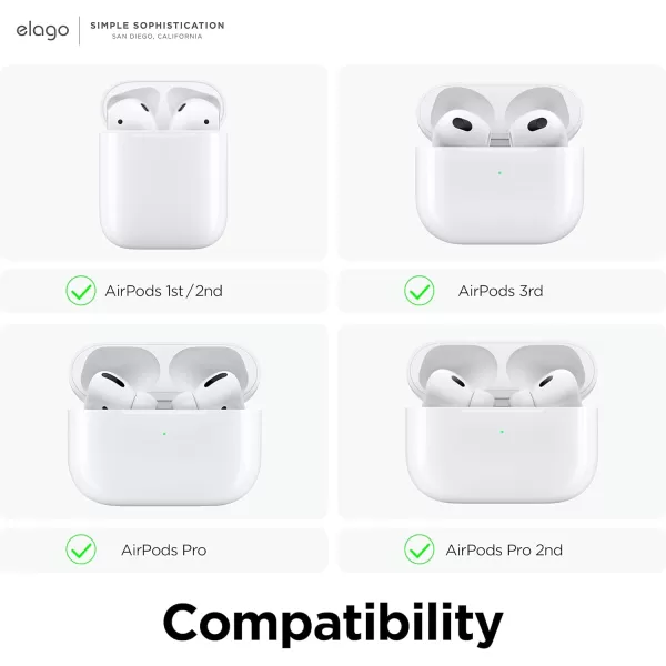 elago Ear Hooks Designed for AirPods Pro 2nd gen AirPods Pro Designed for AirPods 3  2  1 Earbuds Accessories AntiSlip Ergonomic Design Comfortable Fit Lovely Pink US Patent RegisteredRed